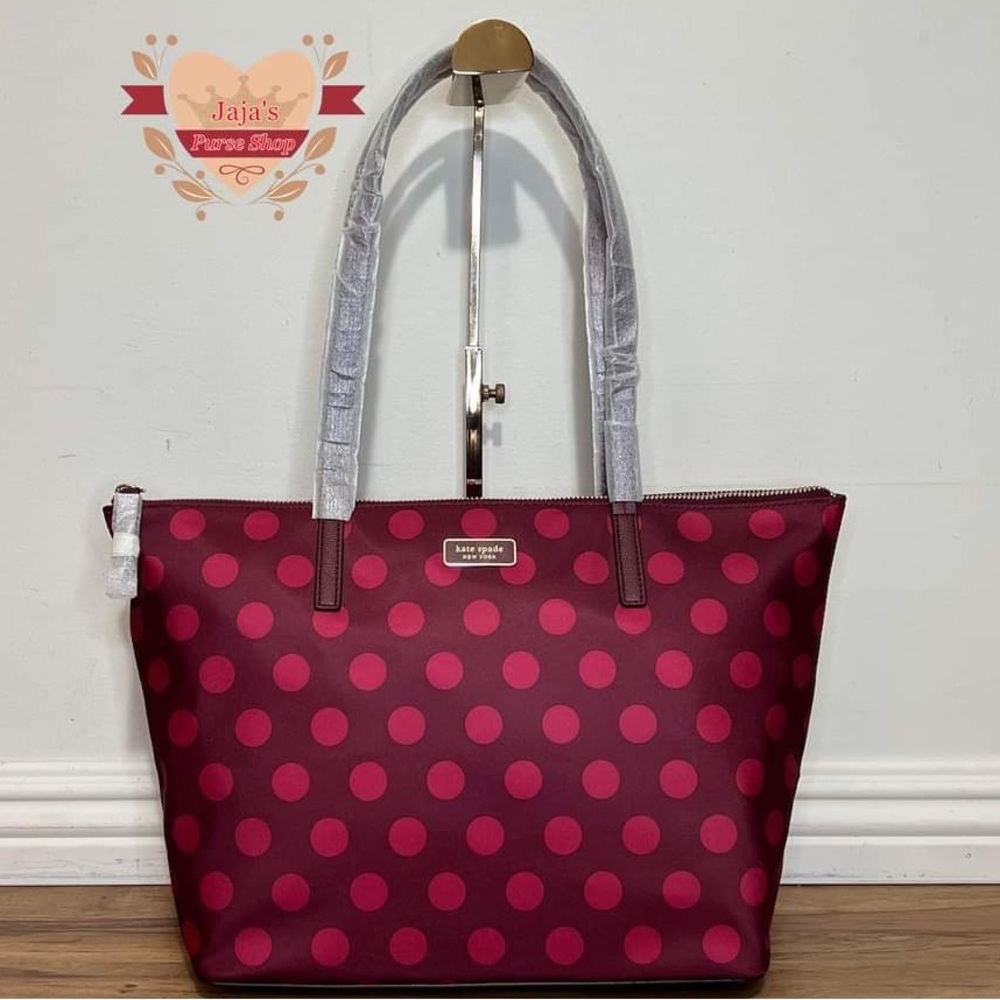 ❤️Kate Spade New York Dot Fabric-Nylon & Leather Purse Tote❤️